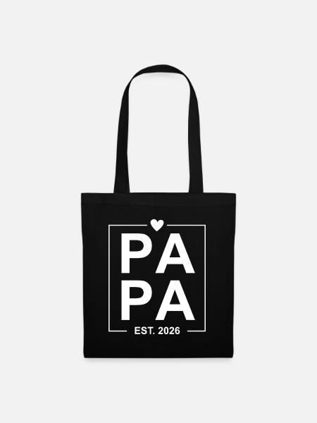 Papa Est 2026 - Stoffbeutel - Schwarz