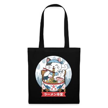 Neko Ramen Feast - Tote Bag - black - Front