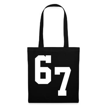 Digital Neon 67 Typography - Tote Bag - black - Front
