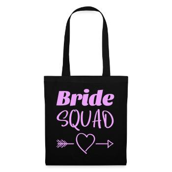 Bride Squad Heart Arrows Design - Tote Bag - black - Front