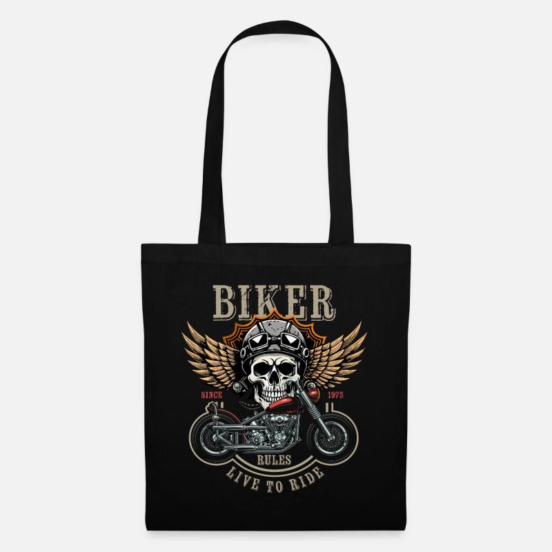 Biker Rules - Since 1973 - Live to Ride - Stoffbeutel - Schwarz