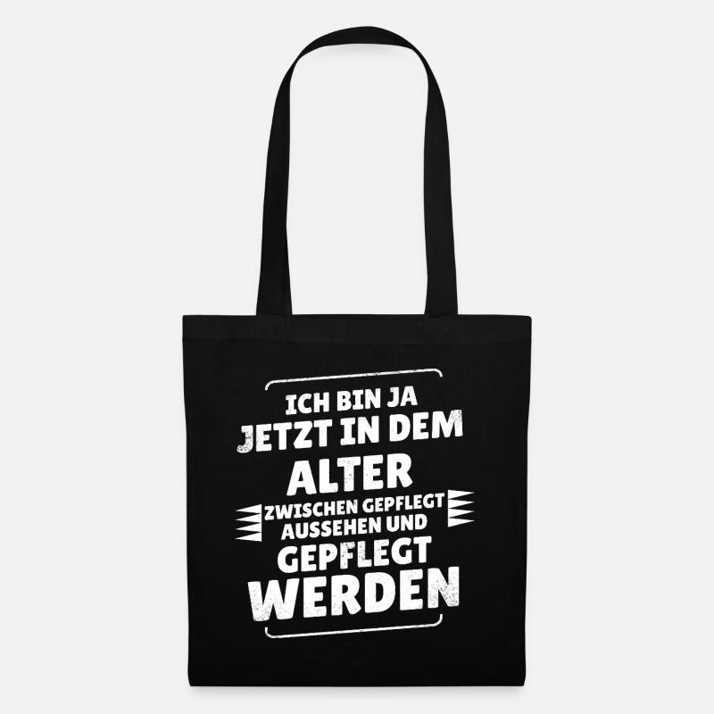 Rentner Spruch - Stoffbeutel - Schwarz