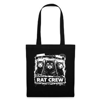 Rat Crew – Urban Rat Motif - Tote Bag - black - Front