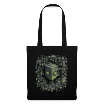 Cubic AI Core City Neon Green Shimmer - Tote Bag - black - Front