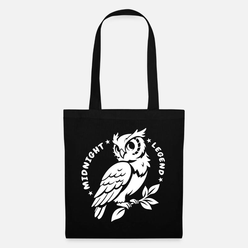 Midnight Legend Owl – Mystical & Cute - Tote Bag - black