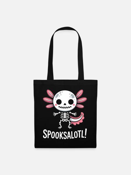 Spooksalot-Skelettdesign - Stoffbeutel - Schwarz