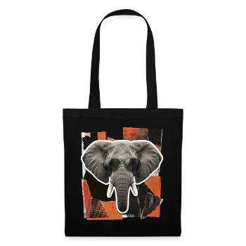 Elephant Sunglasses Risography - Tote Bag - black - Front