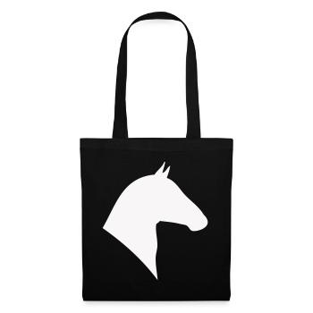 Horse Head Silhouette Minimal - Tote Bag - black - Front