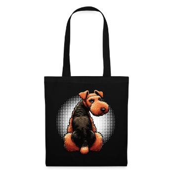 Airedale Terrier Airedales Airedaleliebhaber - Stoffbeutel - Schwarz - Vorne
