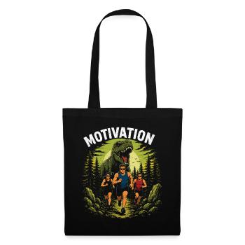 Motivation à courir - Sac en tissu - noir - Devant