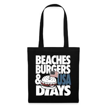 Beaches Burgers USA Days Design - Tote Bag - black - Front