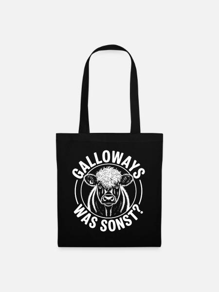 Galloway Kuh Emblem - Stoffbeutel - Schwarz