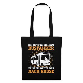 Linienbus Busfahrer Schulbus Busfahrerin Bus - Stoffbeutel - Schwarz - Vorne