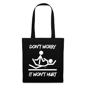 It won’t hurt Physiotherapie Physiotherapeut - Stoffbeutel - Schwarz - Vorne
