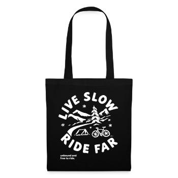 Live slow - Stoffbeutel - Schwarz - Vorne