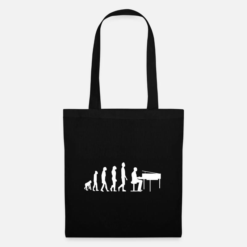 Évolution du pianiste piano - Sac en tissu - noir