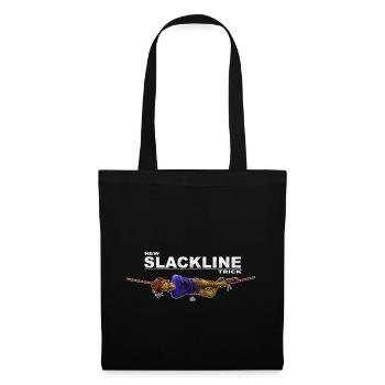 Neuer Slackline-Trick - verrückter Slackliner - Stoffbeutel - Schwarz - Vorne