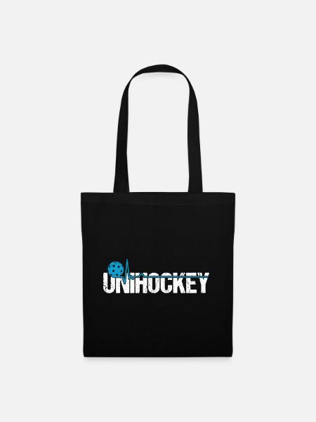 Unihockey Spieler Floorball Unihockeyspieler - Stoffbeutel - Schwarz
