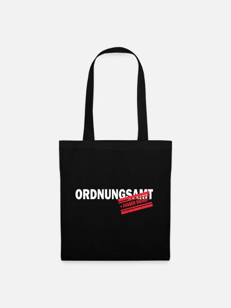 Ordnungsamt Ausser Dienst Rentner Geschenk - Stoffbeutel - Schwarz