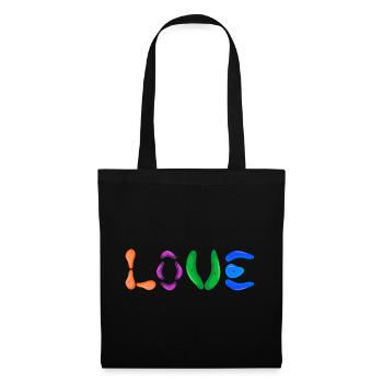 Boulderers bouldering climbing hall "Boulder-Love" - Tote Bag - black - Front