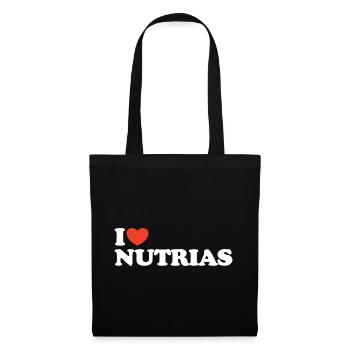 I love Nutrias Heart Shirt - Tote Bag - black - Front