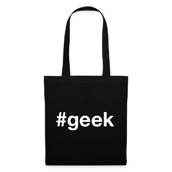 GEEK Hashtag - Stoffbeutel - Schwarz - Vorne