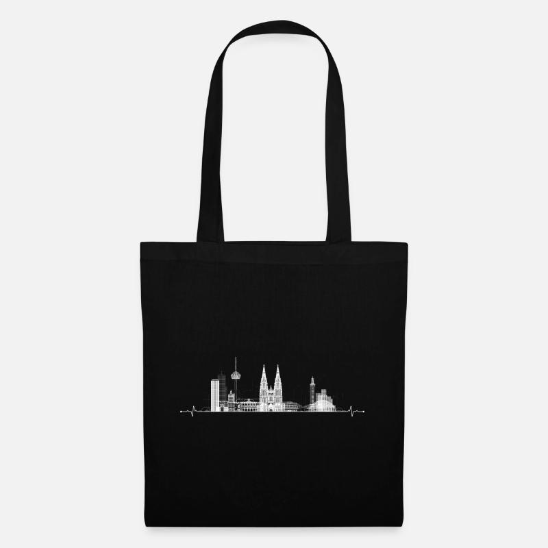 Silhouette der Stadtsilhouette - Stoffbeutel - Schwarz