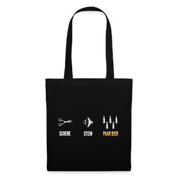 Bière bière tente « Ciseaux Pierre Couple bière » caisse de bière - Sac en tissu - noir - Devant