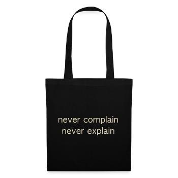never - Tote Bag - black - Front