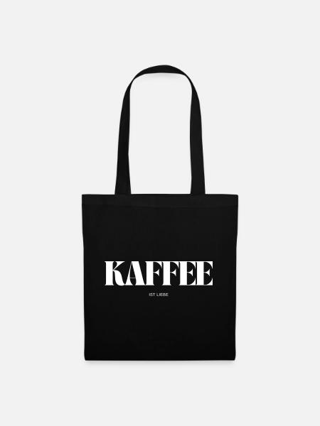 Kaffee ist Liebe - Stoffbeutel - Schwarz