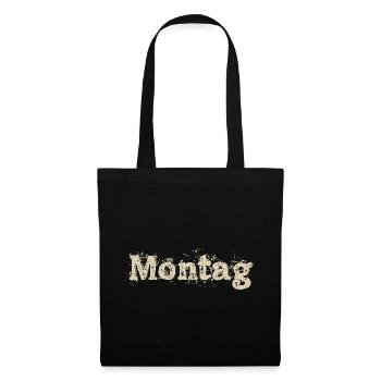 Montag - Stoffbeutel - Schwarz - Vorne