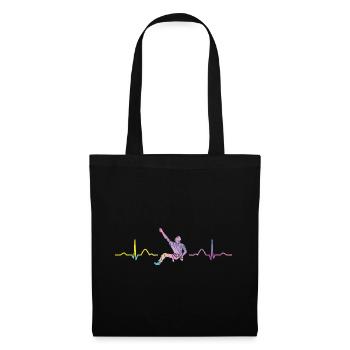Boulderer heartbeat Bouldering Bouldering - Tote Bag - black - Front