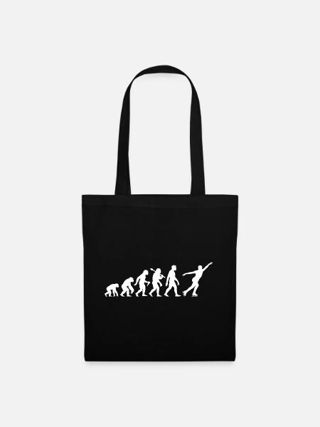 Eiskunstläufer Evolution Eiskunstlauf Schlittschuh - Stoffbeutel - Schwarz