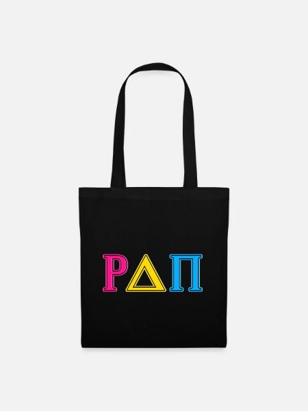 LGBT Pan Pansexuell Pride Queer CSD Griechisch - Stoffbeutel - Schwarz