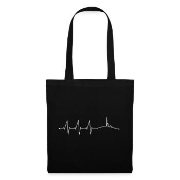 Style Résine - Cadeau Résine Heartbeat Chunk - Sac en tissu - noir - Devant