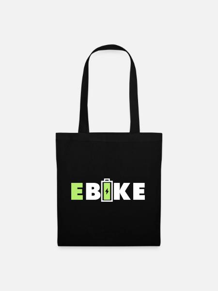 E BIKE - Stoffbeutel - Schwarz