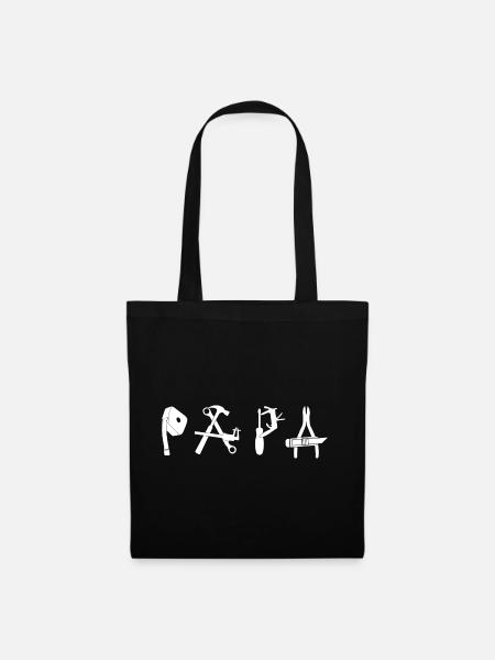 Papa Papa Heimwerker - Stoffbeutel - Schwarz