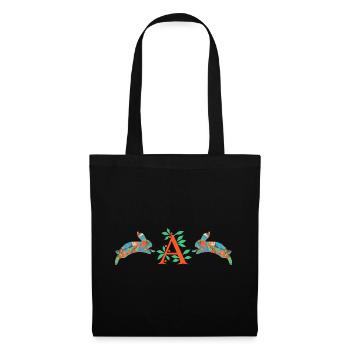 lapins e 4 a - Sac en tissu - noir - Devant