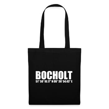 Bocholt Koordinaten - Stoffbeutel - Schwarz - Vorne