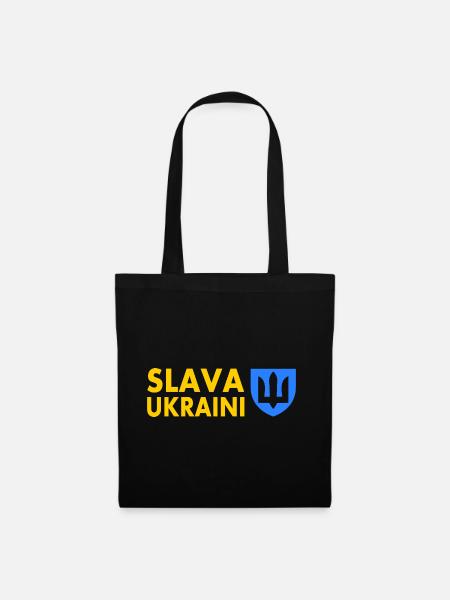 Slava ukraini - Stoffbeutel - Schwarz