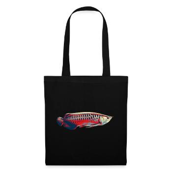 Gardien de poisson monstre Arowana asiatique - Sac en tissu - noir - Devant