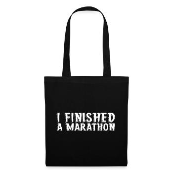 I Finished A Marathon 2 - Stoffbeutel - Schwarz - Vorne