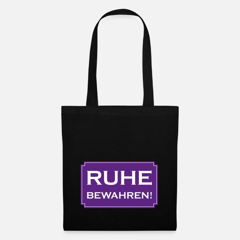 Ruhe bewahren - Stoffbeutel - Schwarz