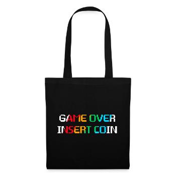 Game Over Insert Coin (dark) - Tote Bag - black - Front