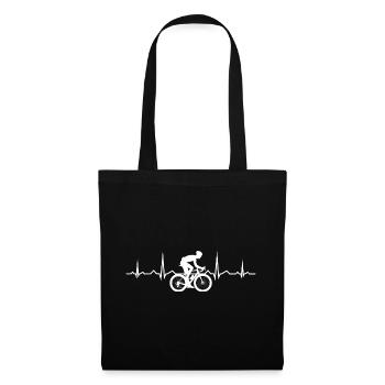 Roadbike Rennradfahrer Rennradfahren Damen - Stoffbeutel - Schwarz - Vorne