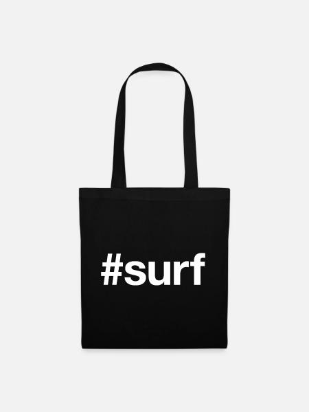 SURF Surfer Surfboard - Stoffbeutel - Schwarz
