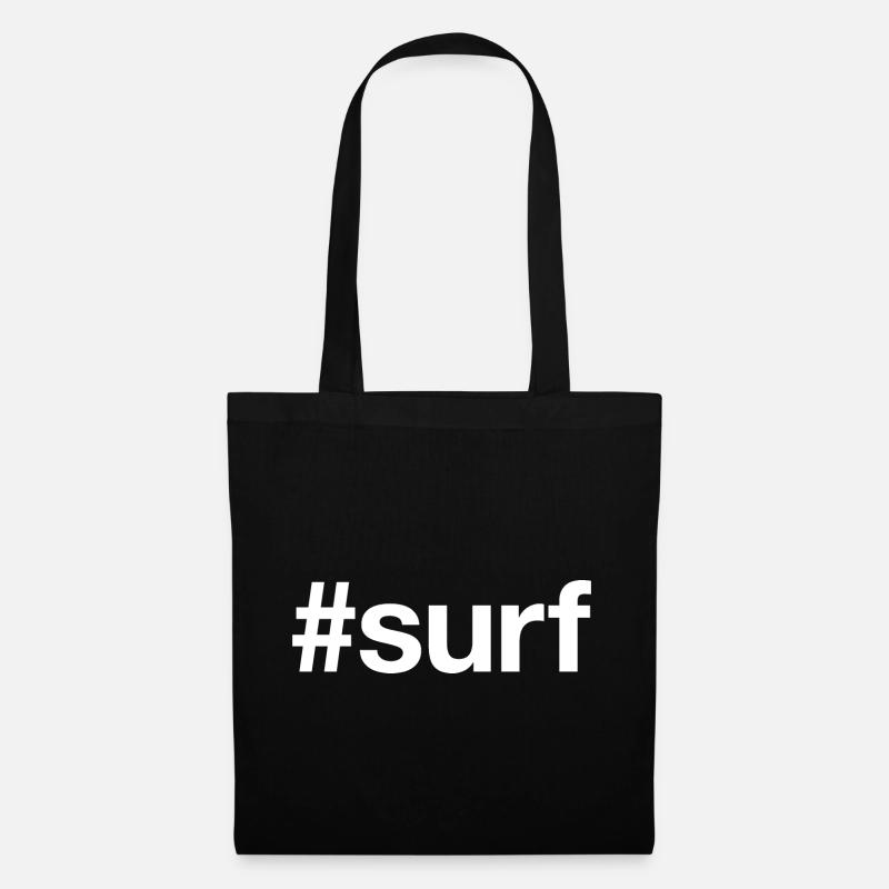 SURF Surfer Surfboard - Stoffbeutel - Schwarz