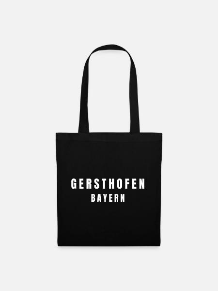 Gersthofen Bayern - Stoffbeutel - Schwarz