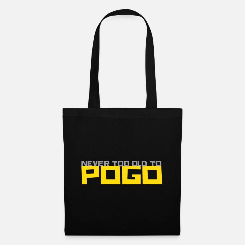 never too old to pogo - Stoffbeutel - Schwarz