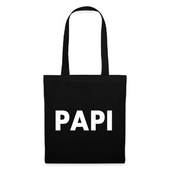 Papi - Sac en tissu - noir - Devant